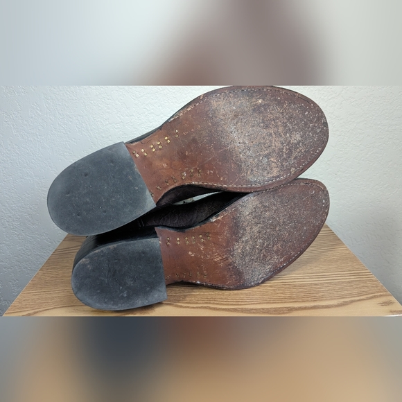 Tony Lama Men's Shrunken Shoulder Brown Leather Cowboy Boots CT2032 Size 8.5 D - Picture 6 of 13